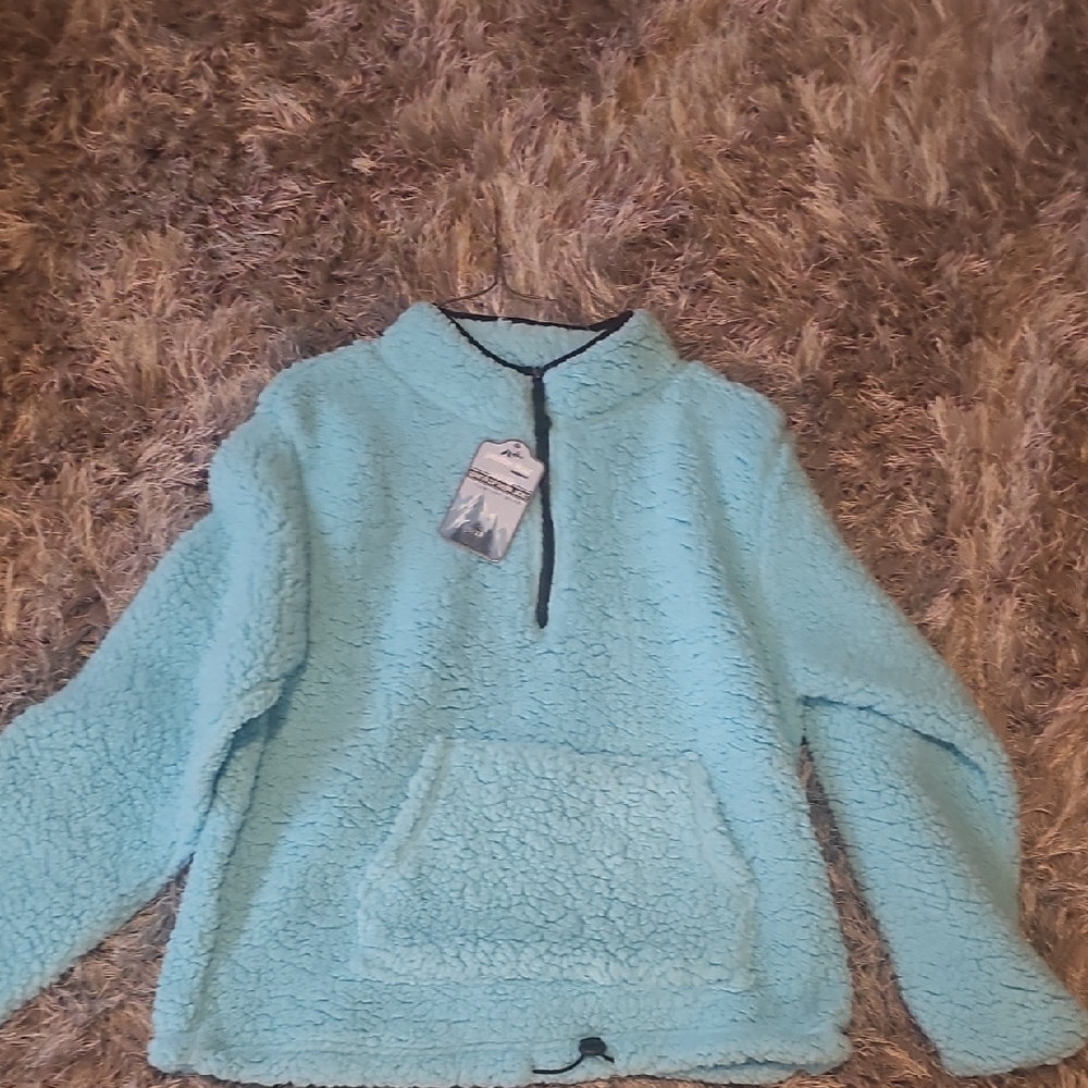 Cozy Blue Sherpa Pullover